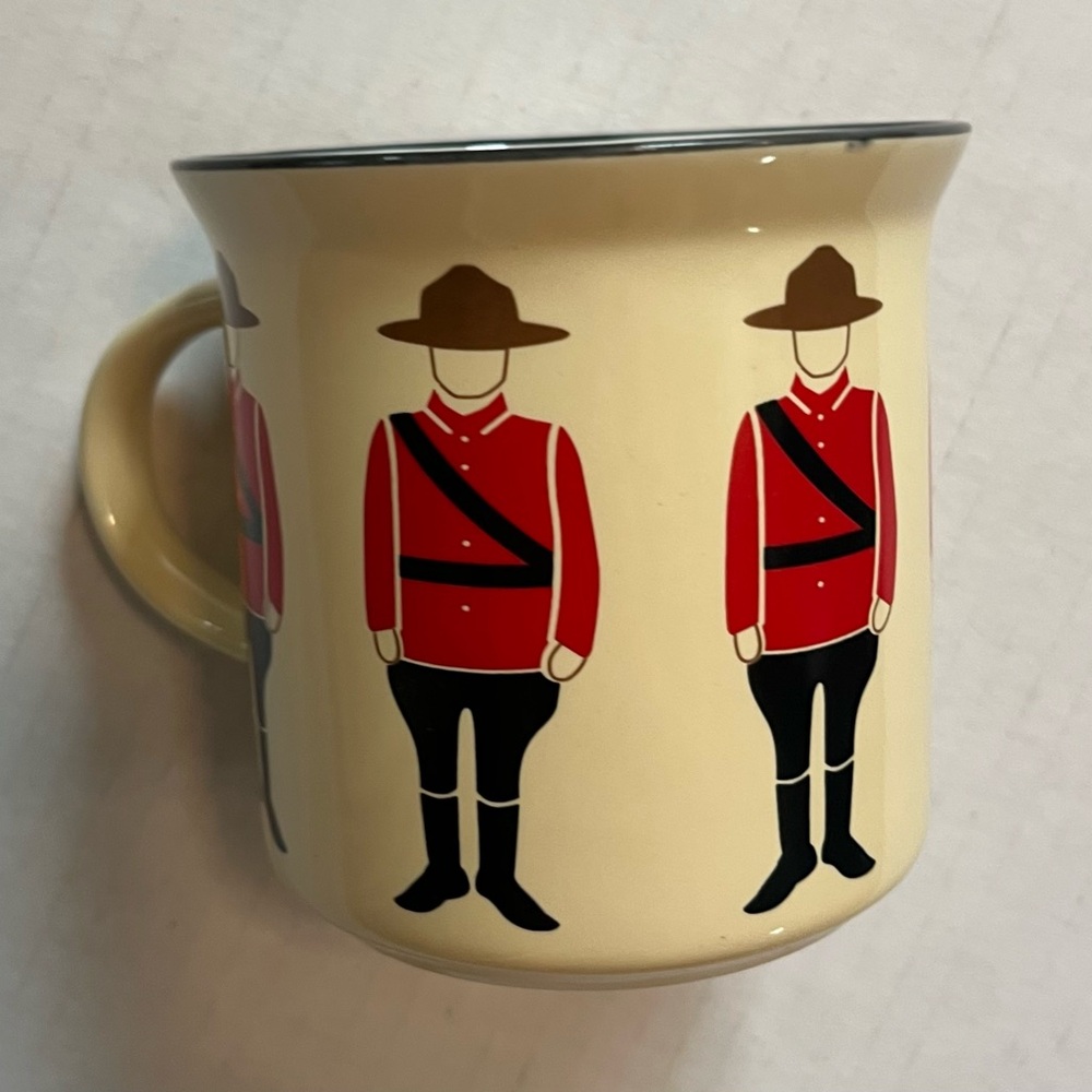 Mountie 🇨🇦 Themed Cream Coffee Mug - Picture 2 of 5